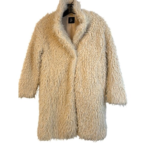 Art Class Youth Girls Tween Faux Fur Teddy Coat XL Beige RR10486 EUC Cozy Shaggy - Picture 1 of 10
